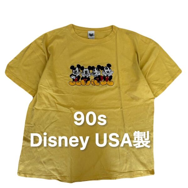 90s Disney Tシャツ USA製 ディズニー ミッキー アメカジ ヴィンテージ ビンテージ アメリカ製 古着