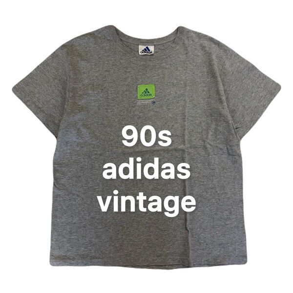 90s adidas Tシャツ ヴィンテージ アディダス ビンテージ アメカジ 古着 半袖Tシャツ グレー