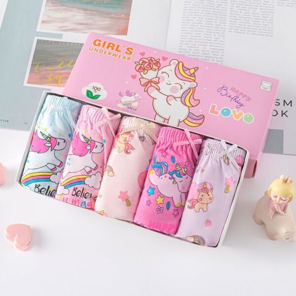 新品 子供パンツ ショーツ5枚セット 女の子 綿100% 110