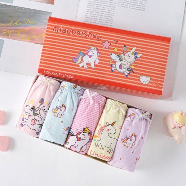 新品 子供パンツ ショーツ5枚セット 女の子 綿100% 110