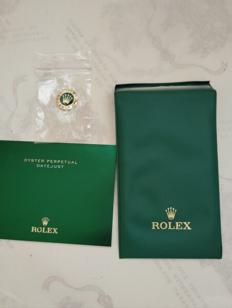 ロレックス ROLEXデイトジャスト純正冊子、日本ロレックスパーツケース、裏蓋シール