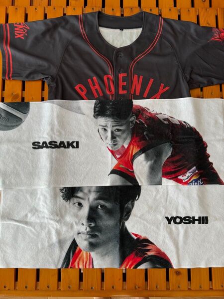 三遠ネオフェニックス ベースボールシャツL+タオル2枚の3点セット
