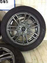 R085　タイヤホイール3本　VELVA　4H/PCD100　155/65R15　4.5J　Offset +45　ラジアルタイヤ　BRIDGESTONE　ECOPIA_画像2