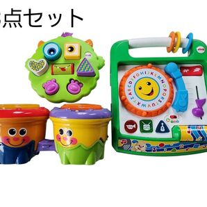 【3点セット】知育玩具 フィッシャープライス DJ おいかけてボンゴボンゴ 型はめ おもちゃ