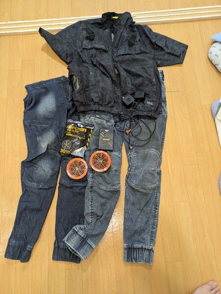 BURTLE空調服17vとグラディエイター空調服 デニムズボン