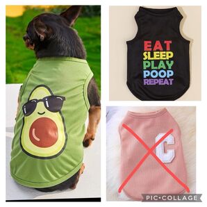 Sサイズ 犬服 2枚セット ペット服 犬服 タンクトップ ペットウェア