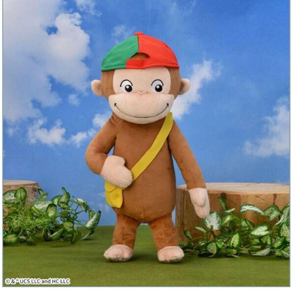 おさるのジョージ Lぬいぐるみ 春のおでかけ 全1種