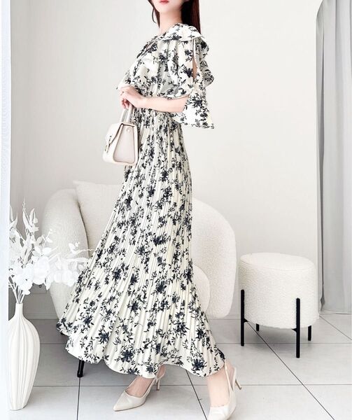 花柄ロングワンピース