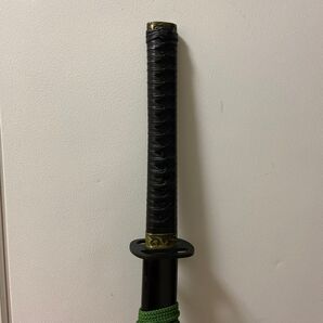 【二尺二寸四分】レザー風柄居合刀 海鼠透かし鉄鍔 模造刀 武具 拵え 日本刀 刀剣 模擬刀