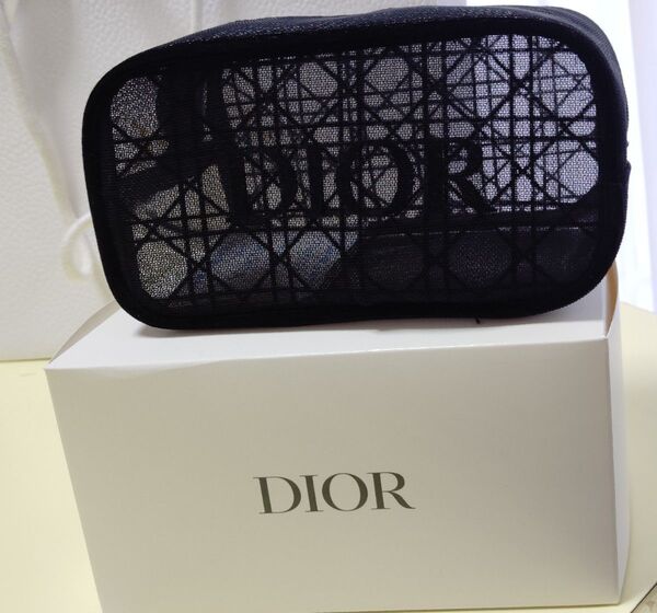 Dior ノベルティ メッシュ ポーチ ブラック
