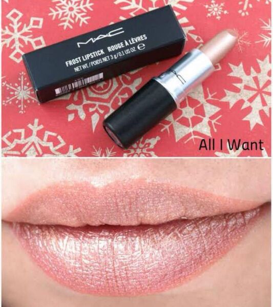 MAC Frost Lipstick All I Want オールアイウォント 口紅 リップスティック ルージュ リップカラーラメ