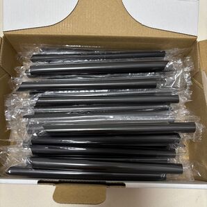 業務用タピオカストロー50本 黒 ブラック プラスチック 先端斜めカット