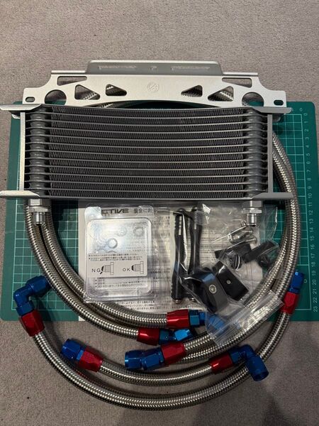 新品・未使用 アクティブ ラウンドオイルクーラー ゼファー400 ゼファーχ サイド廻し アールズ 9インチ13段 AN6 #6