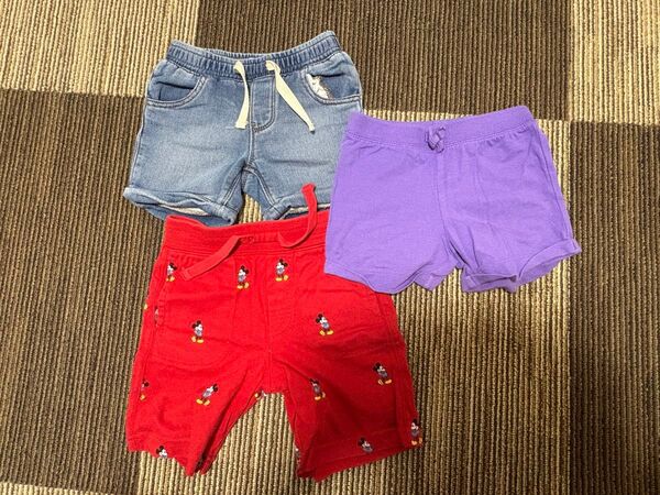 baby GAP Disney ミッキー デニム ボトムス セット 95cm ショートパンツ ハーフパンツ