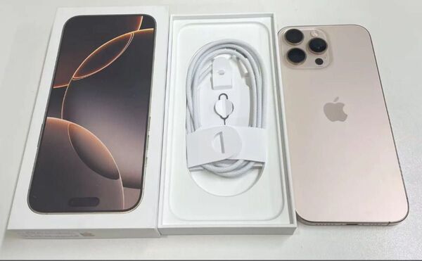 iPhone16 Pro max デザートチタニウム 256GB SIMフリー バッテリー100% AppleCareあり