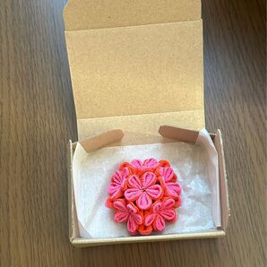 お花のドーム帯留め