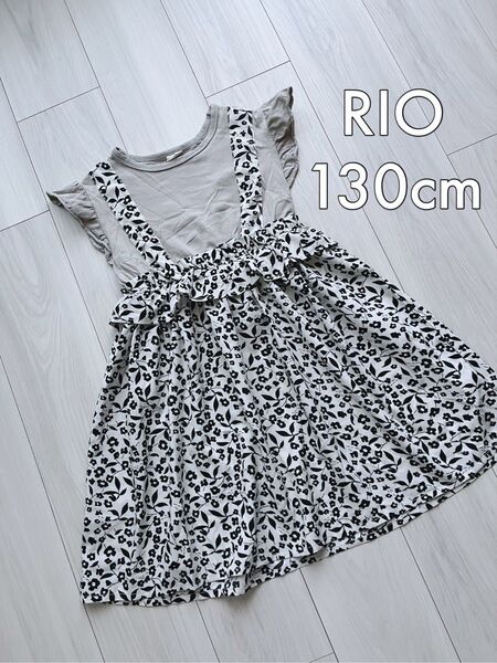 RIO リオ キッズワンピース 花柄チュニック 130cm 女の子