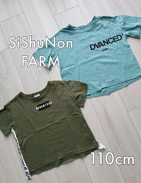 キッズ 半袖Tシャツ 2枚セット 110cm シシュノン ファーム 子供
