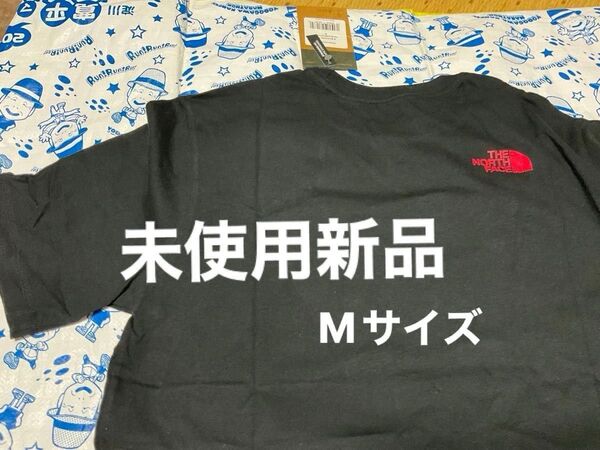 THE NORTH FACE ノースフェイス 丸首ブラックTシャツ Mサイズ 着丈65:身幅53:袖丈32cm 未使用新品