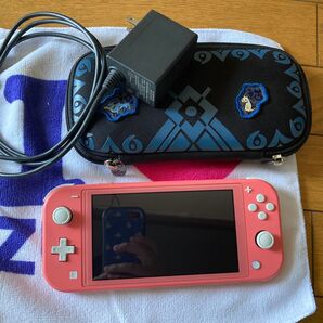 Nintendo スイッチライト ピンク 本体 充電ケーブル ケース SDカード 任天堂 ニンテンドー