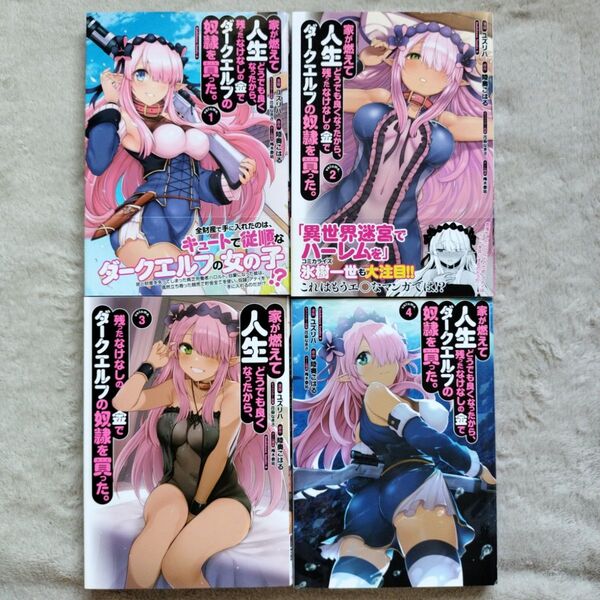 家が燃えて人生どうでも良くなったから、残ったなけなしの金でダークエルフの奴隷を買った。 1-4巻セット