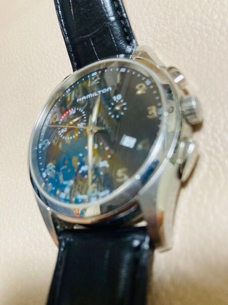 【美品】HAMILTON ジャズマスター シンラインクロノ 腕時計 H38612133