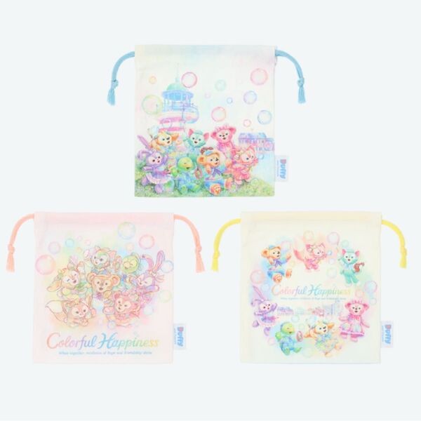 ディズニーシー カラフルハピネス きんちゃくセット 巾着袋 ダッフィー 巾着