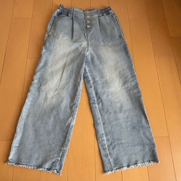 デニム 女の子 150 しまむら 長ズボン パンツ おしゃれ 可愛い