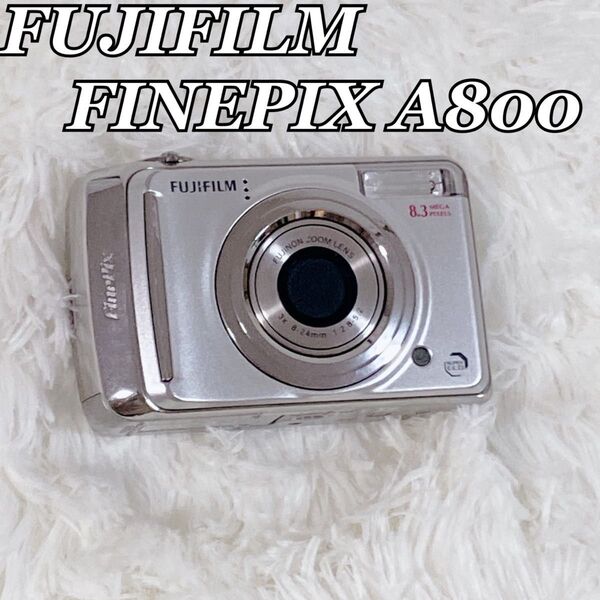 FUJIFILM FINEPIX A800 デジカメ☆ 単三電池駆動☆シルバー系 富士フィルム コンパクトデジタルカメラ