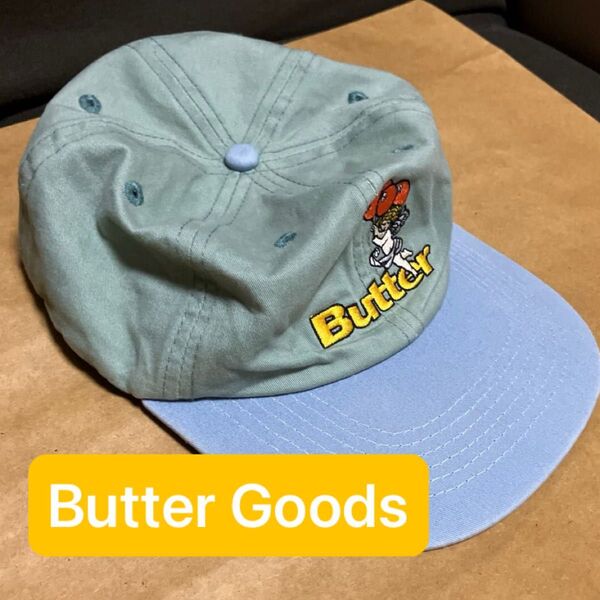Butter Goods Balloons Logo 6 Panel Cap セージ/スレート メンズキャップ スケボー キャップ