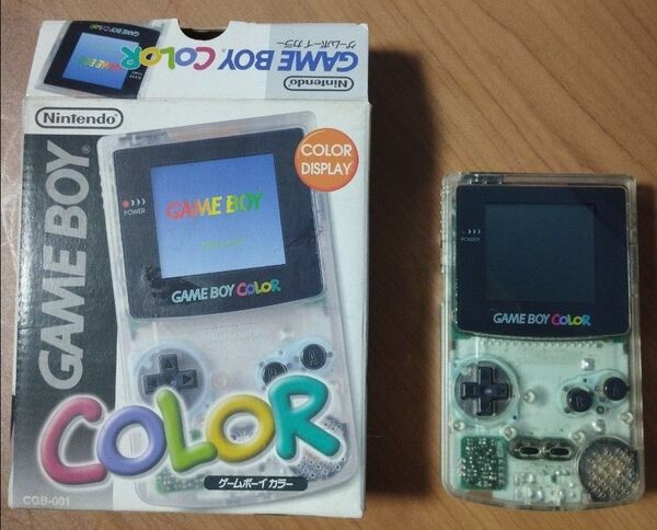 ゲームボーイカラー クリア 本体と箱 訳あり
