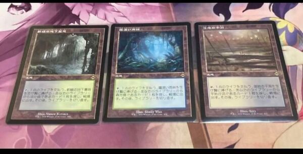 mtg 新緑の地下墓地 霧深い雨林 湿地の干潟 旧枠 日 セット