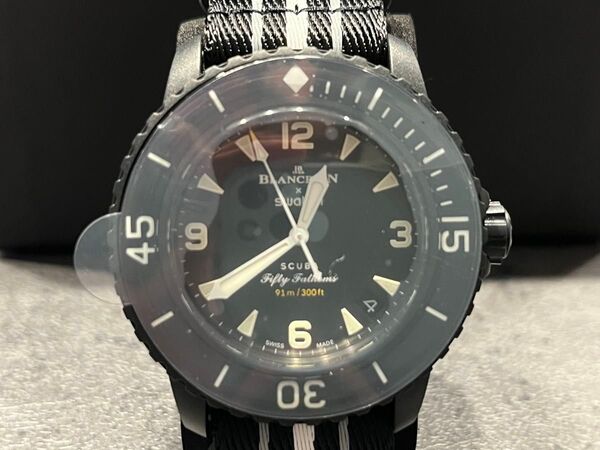 未使用 ブランパン×スウォッチ Blancpain×Swatch ocean of storms 自動巻き レシート有