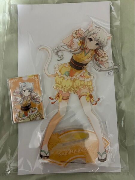 コトブキヤくじアイドルマスター シンデレラガールズ 久川凪 S賞 ビッグアクリルスタンド 10連おまけスクエア缶バッジ2点セット