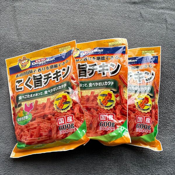 ドギーマン こく旨チキン緑黄色野菜入り 600g 3袋