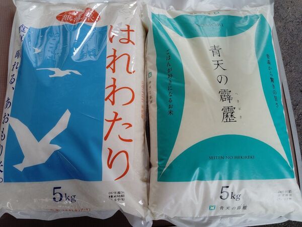 青森県産 はれわたりのみ無洗米5キロ 特A 青天の霹靂5キロ 計10kg 令和6年産 精米5月