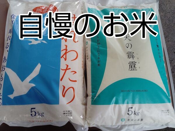 青森県産 はれわたりのみ無洗米5キロ 特A 青天の霹靂5キロ 計10kg 令和6年産 精米5月