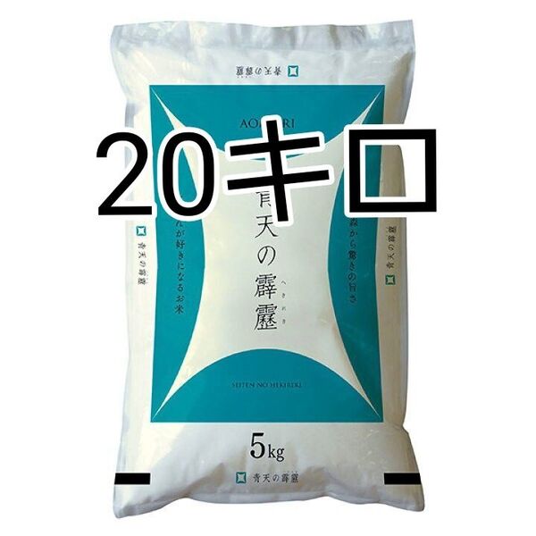青森県産 青天の霹靂 計20kg 米 令和6年度産 5キロを4袋