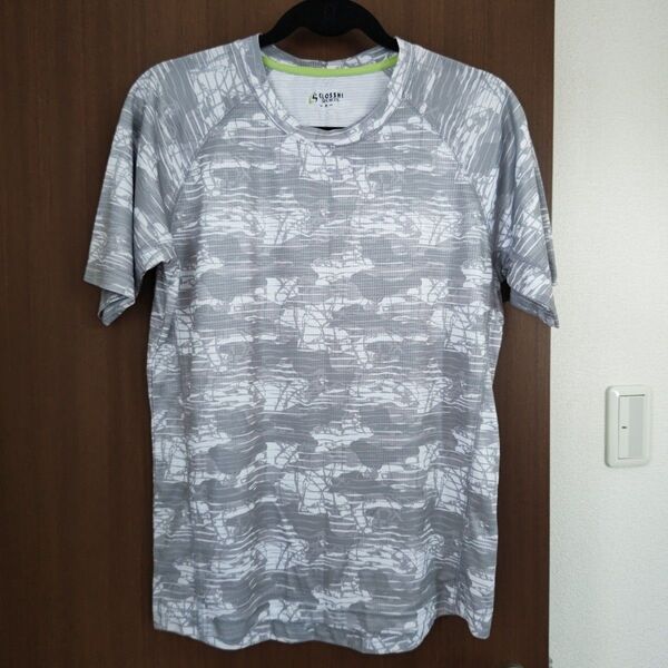 ドライ 半袖 スポーツTシャツ グレー メンズ Mサイズ