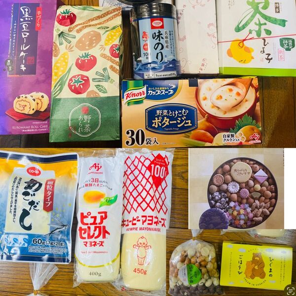 銘菓 人気食品 12点 詰め合わせ!! 淡路島海苔 ひよこ饅頭 豆富本舗 キューピーマヨネーズ 味の素 お中元 お土産 プレゼント