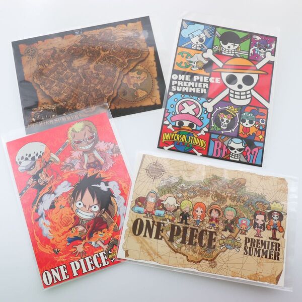 USJ プレミアサマー ONEPIECE ワンピース ポストカード 4枚セット トラファルガーロー ルフィ