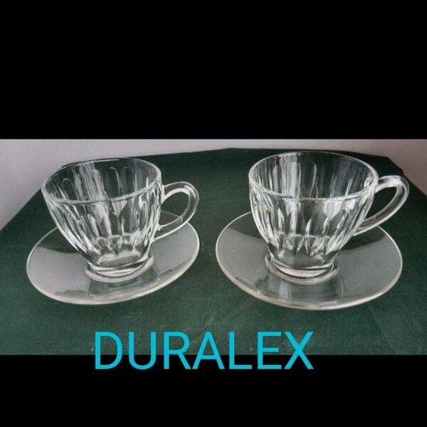 ビンテージ DURALEX デュラレックス カップ&ソーサー 2客セット