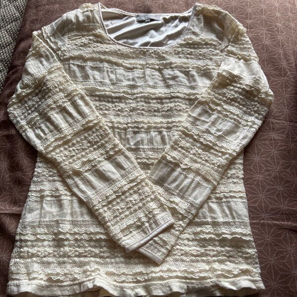NATURAL BEAUTY BASIC レースカットソー