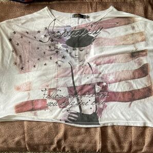 Jeravity 半袖Tシャツ アメリカ国旗 プリント