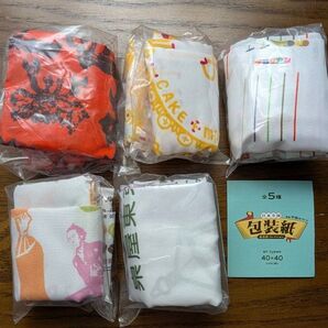 日本全国 包装紙 風呂敷コレクション 全5種 コンプリート ガチャ