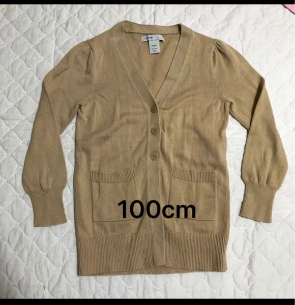 100cm babyGap Vネックカーディガン 長袖 ロング カーディガン 綿100%