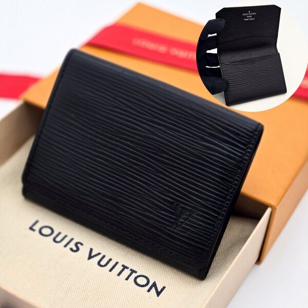 Louis Vuitton カードケース エピ ブラック 名刺入れ ヴィトン ルイヴィトン アンヴェロップ