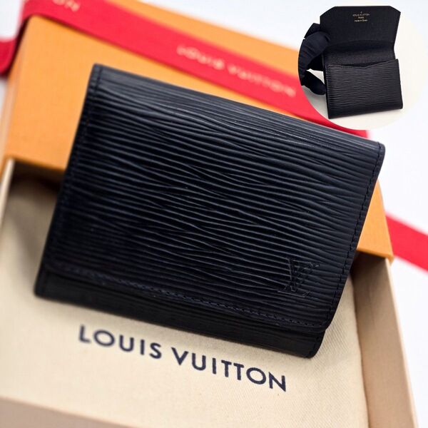 ヴィトン カードケース エピ ブラック 名刺入れ Louis Vuitton ルイヴィトン アンヴェロップ