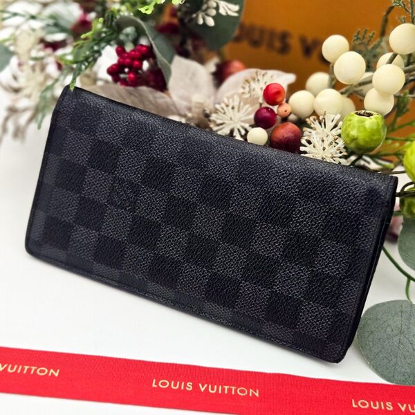 ルイヴィトン 長財布 ダミエグラフィット ポルトフォイユ ブラザ ブラック ヴィトン Louis Vuitton メンズ