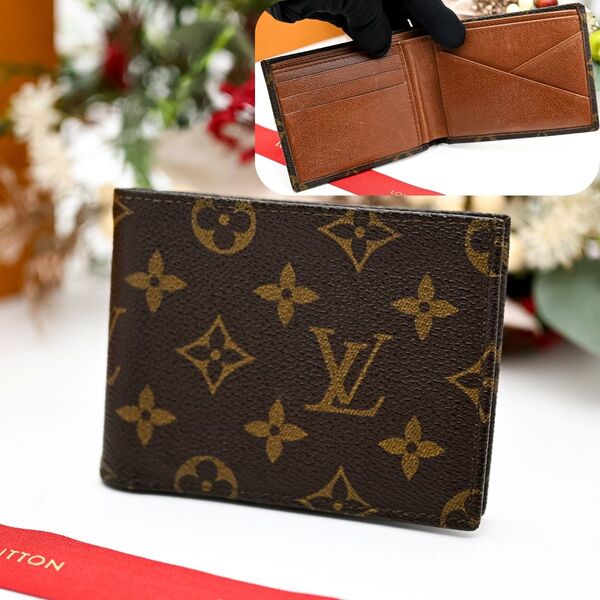ルイヴィトン 札入れ モノグラム ミュルティプル ヴィンテージ ヴィトン Louis Vuitton コンパクト 二つ折り財布